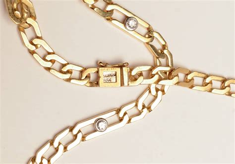 Cartier Long Diamond Gold Chain At 1stdibs