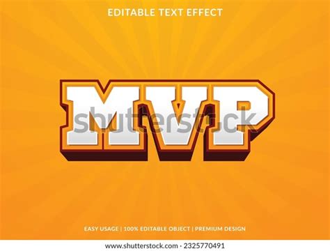 Mvp Editable Text Effect Template Abstract Stock Vector (Royalty Free ...