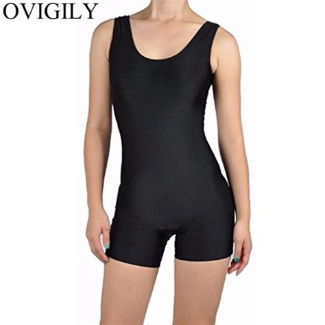 Ovigily Adults Lycra Tank Unitard Short Yoga Bodysuit Jumpsuit Womens