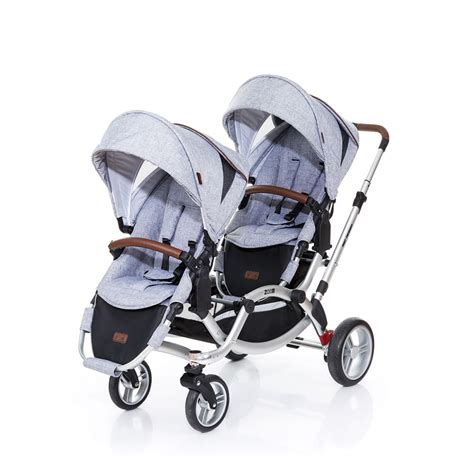 Carro De Passeio Para Gemeos - Carrinho de Passeio para Gêmeos - Zoom - Graphite Grey - ABC Design