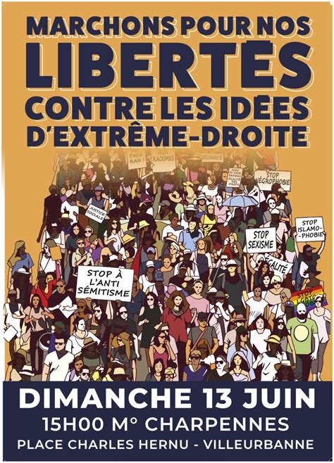 Manifestation pour nos libertés et contre les idées dextrême droite