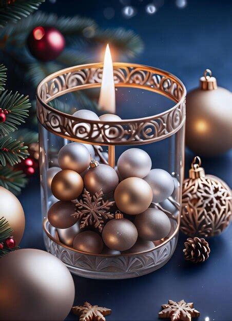 Premium AI Image Christmas Or Happy New Year Poster With Candles