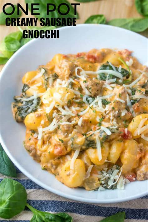 One Pot Creamy Sausage Gnocchi {a Quick And Easy Weeknight Dinner}