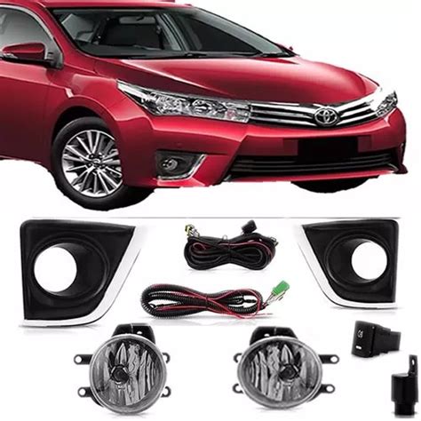 Kit Farol Milha Corolla 2015 16 2017 Moldura Cromada Parcelamento Sem