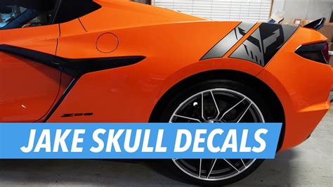 Corvette Z Jake Skull Decals Youtube