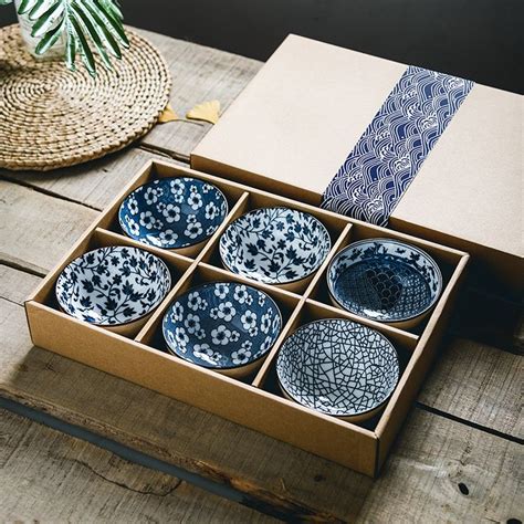 Japanese Style Dinnerware Set Handmade Gift Ceramic Rice Bowl Set In