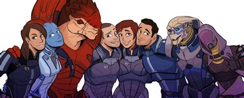 Shepard Femshep Tali Garrus Kaidan Liara Wrex