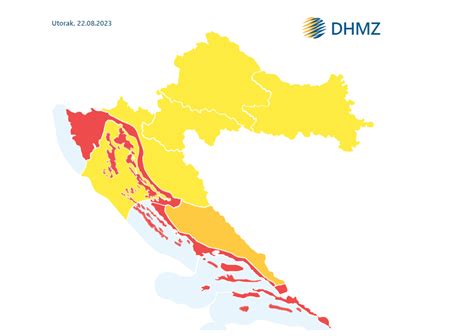 DHMZ Za Tri Regije Upaljen Crveni Meteoalarm A Za Ostatak Zemlje