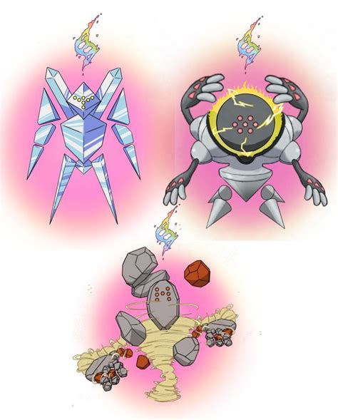 Mega Regice, Registeel, Regirock. Fakemon