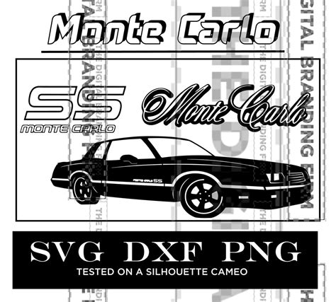 Monte Carlo Svg Dxf And Png File Ready To Cut On A Cameo Etsy