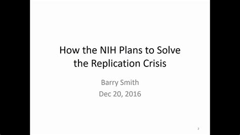 How The Nih Plans To Solve The Replication Crisis Youtube