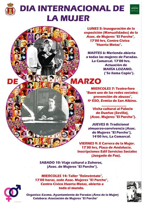 ACTIVIDADES CON MOTIVO DEL 8 DE MARZO DÍA INTERNACIONAL DE LA MUJER