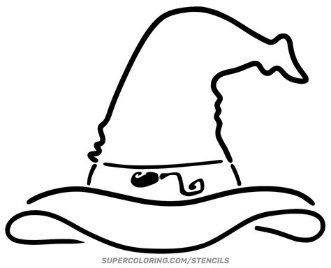 Stencil Of Witch Hat Free Printable Papercraft Templates