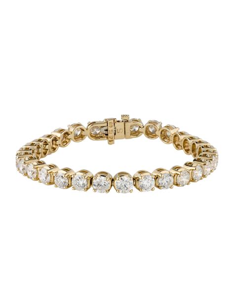 Bracelet 14k 15 20ctw Diamond Tennis Bracelet 14k Yellow Gold Link