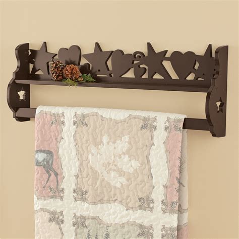 Country Star Wall Mount Quilt Hanging Rack Collections Etc