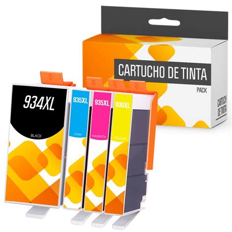 HP 934XL 935XL Pack 5 Cartuchos Tinta Compatible Negro Cian Magenta