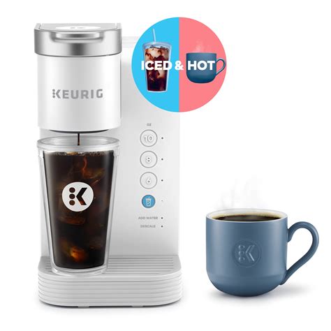 Keurig K Iced Essentials Iced And Hot Single Serve K Cup Pod Coffee Maker White Walmart