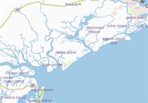 Michelin Edisto Island Map Viamichelin