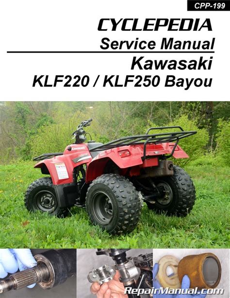 Kawasaki Bayou 220 250 KLF220 KLF250 Printed Cyclepedia ATV Service Manual