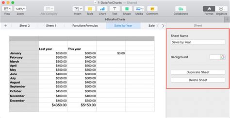 How To Manage Sheets In Apple Numbers On Mac