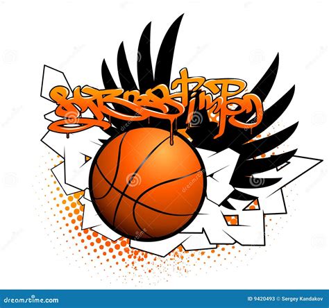 Basketball Graffiti Image Vector Illustration | CartoonDealer.com #9420486