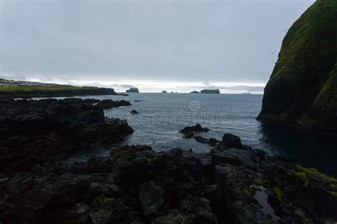 Vestmannaeyjar Island Beach Day View Iceland Landscapesurtsey Island