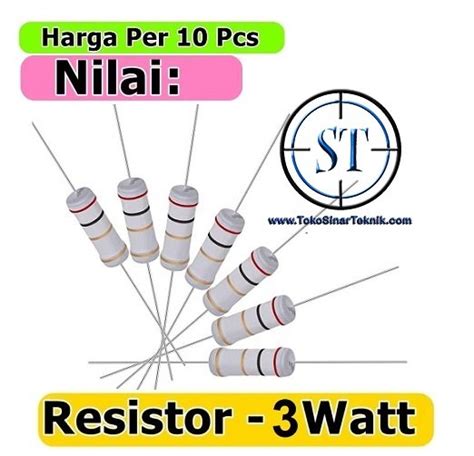 Jual X Resistor W Resistor Carbon Film Toleransi Watt Banyak