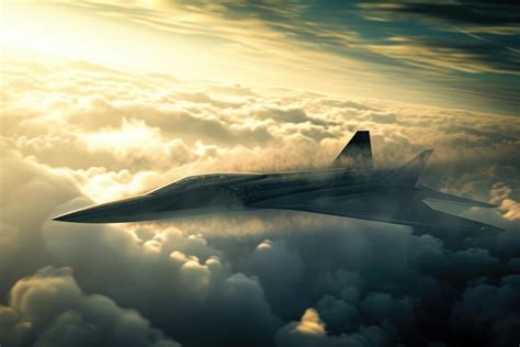 Premium Photo A Fighter Jet Races Through A Cloudy Sky Leaving A Trail Of Vapor As It