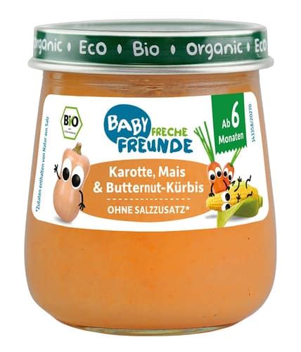 Freche Freunde Bio Gl Schen Karotte Mais Butternut K Rbis