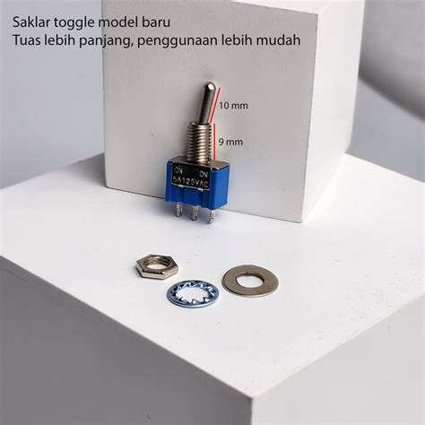 Jual Saklar Toggle 3pin Switch Togel 3pin 3 Kaki Kecil ON OFF