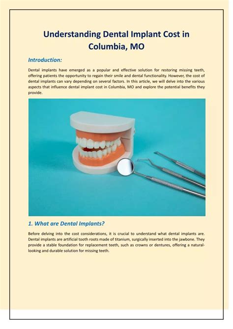 Ppt Understanding Dental Implant Cost In Columbia Mo Powerpoint