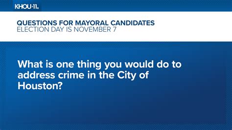 Candidates for Houston mayor answer question on crime | khou.com