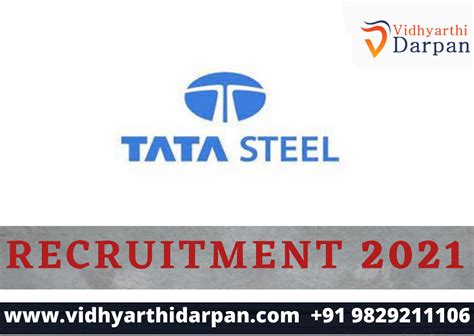 Tata Steel Recruitment 2021 Vidhyarthi Darpan