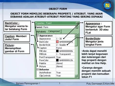 object form powerpoint    id