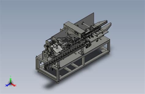 M2462 全自动药品口罩食品装盒机封盒机三维stp无参step 模型图纸下载 懒石网