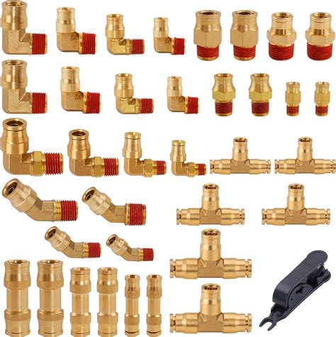 Amazon Ailbiuko 37Pcs Brass DOT Air Brake Line Fittings Assortment