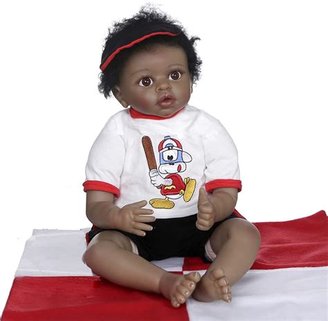 Wamdoll 22 Inch 55CM Black Skin Real Life Baby African American Reborn