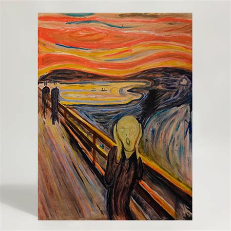 O Grito Quadro De Edvard Munch - Quadro O Grito de Edvard Munch Obras de Artes Famosas Tela Acetinada ...