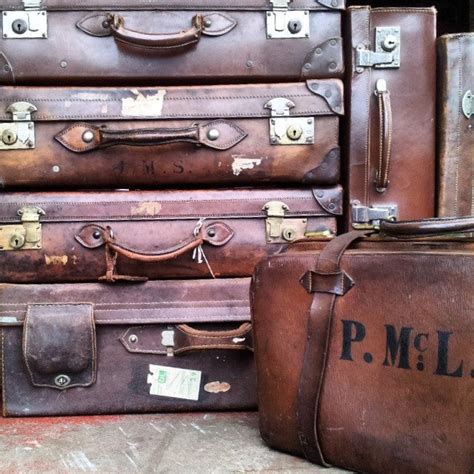 Vintage & Antique Leather Suitcases Used 6 Different Ways » Scaramanga