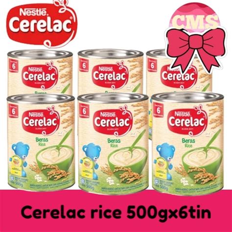 Nestle Cerelac Rice 6M 500g X 6 Tin Shopee Malaysia