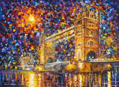 LONDON BRIDGE 3 - Palette Knife Oil Painting On Canvas By Leonid ...