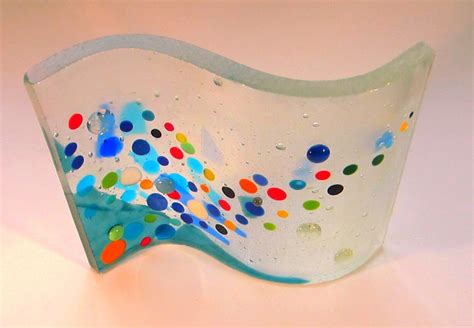 Pardon My Party Fused And Slumped Glass Slumped Glass Glass Art Fused Glass