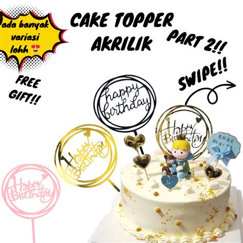 Jual Cake Topper Happy Birthday Akrilik Topper Kue Akrilik Part