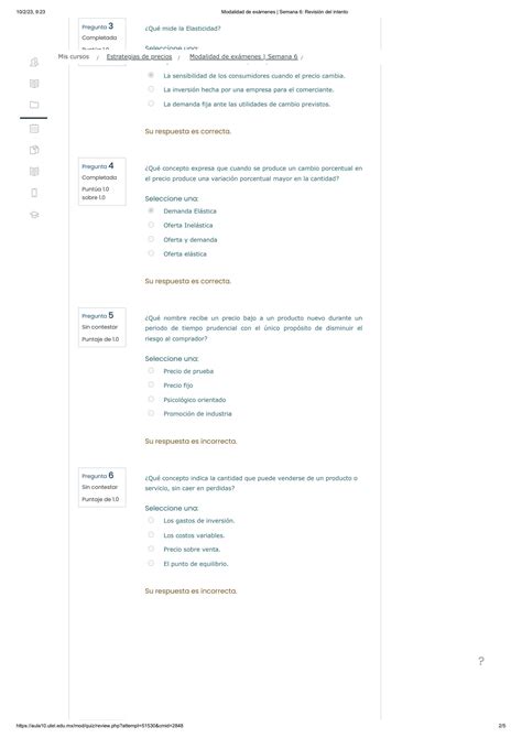 Solution Modalidad De Ex Menes Semana Revisi N Del Intento Studypool