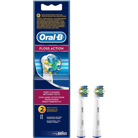 Oral B Electric Toothbrush Floss Flossaction Heads 2 Pack Woolworths