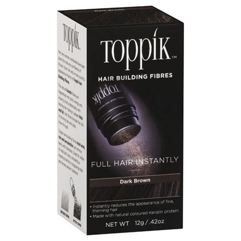 Toppik Hair Building Fibres Dark Brown 12g Chemist Direct