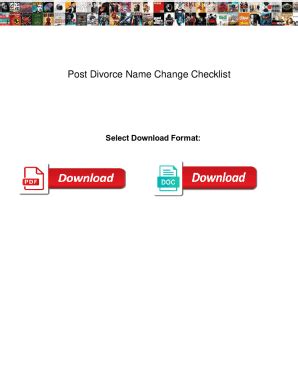 Post Divorce Name Change Checklist Fill Online Printable Fillable