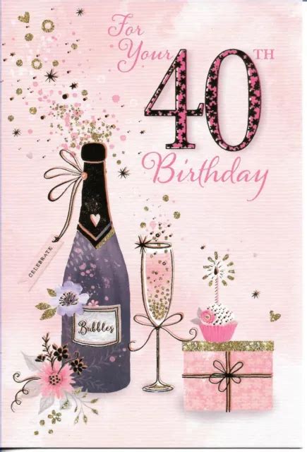 Th Female Birthday Greeting Card X Bubbly Design Picclick Uk