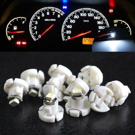 10x White T4 T4 2 Neo Wedge 1 SMD LED Cluster Instrument Dash Climate