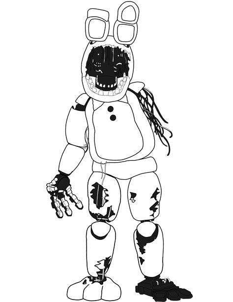 Fnaf Withered Bonnie Coloring Pages And Books In Pdf Hot Sex Picture